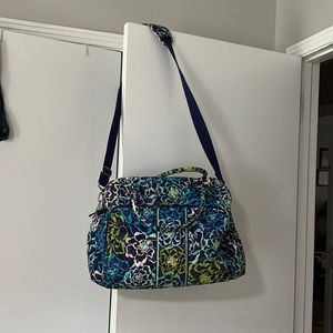 Vera Bradley Duffle Bag !! Blue, Green, White